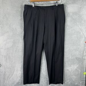Santorelli Como 2 Luxury‎ Serge pants Men's 38 (38x29) Black Wool Altered*